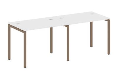Бенч-стол на 2 раб.места на П-образном м/к Metal system quattro 40x40 40БП.СМ-2.1