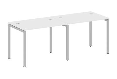 Бенч-стол на 2 раб.места на П-образном м/к Metal system quattro 40x40 40БП.СМ-2.1