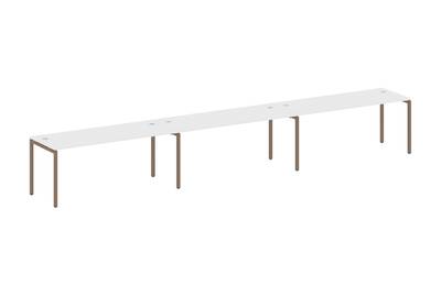 Бенч-стол на 3 раб.места на П-образном м/к Metal system quattro 40x40 40БП.СМ-3.5