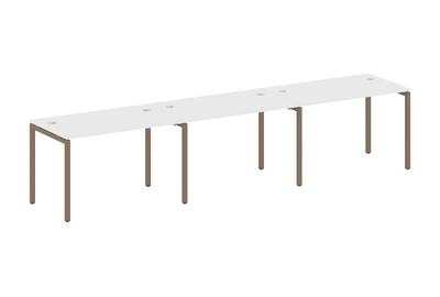 Бенч-стол на 3 раб.места на П-образном м/к Metal system quattro 40x40 40БП.СМ-3.2