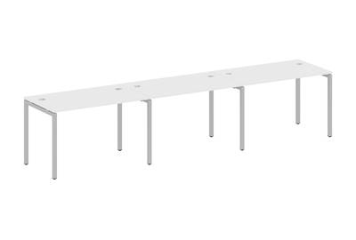 Бенч-стол на 3 раб.места на П-образном м/к Metal system quattro 40x40 40БП.СМ-3.2