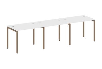 Бенч-стол на 3 раб.места на П-образном м/к Metal system quattro 40x40 40БП.СМ-3.1
