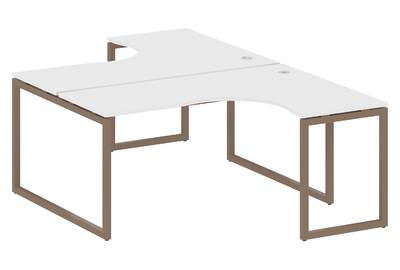 Бенч-стол криволинейный на О-образном м/к Metal system quattro 40x40 40БО.РАС-СА-2.4