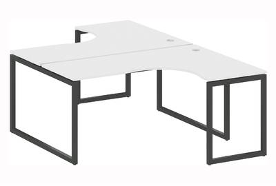 Бенч-стол криволинейный на О-образном м/к Metal system quattro 40x40 40БО.РАС-СА-2.4