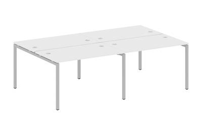 Бенч-стол на 4 раб.места на П-образном м/к Metal system quattro 40x40 40БП.СМ-4.2