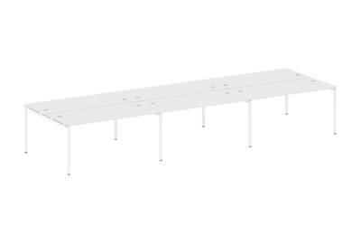 Бенч-стол на 6 раб.мест на П-образном м/к Metal system quattro 40x40 40БП.СМ-6.4
