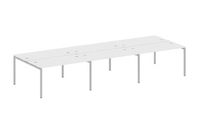 Бенч-стол на 6 раб.мест на П-образном м/к Metal system quattro 40x40 40БП.СМ-6.3