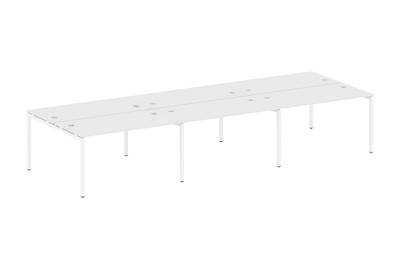 Бенч-стол на 6 раб.мест на П-образном м/к Metal system quattro 40x40 40БП.СМ-6.3