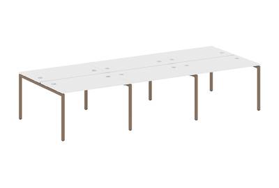 Бенч-стол на 6 раб.мест на П-образном м/к Metal system quattro 40x40 40БП.СМ-6.2