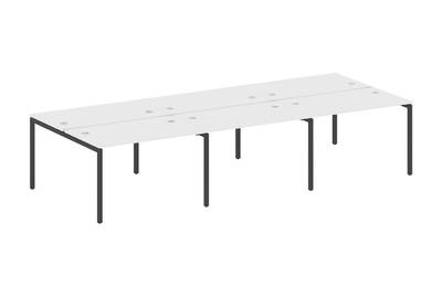 Бенч-стол на 6 раб.мест на П-образном м/к Metal system quattro 40x40 40БП.СМ-6.2