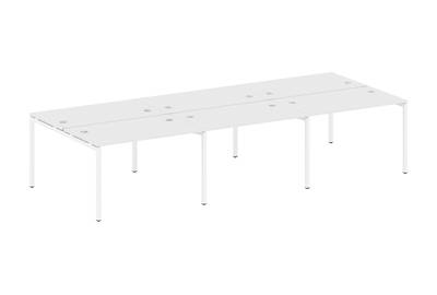 Бенч-стол на 6 раб.мест на П-образном м/к Metal system quattro 40x40 40БП.СМ-6.2