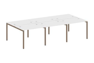 Бенч-стол на 6 раб.мест на П-образном м/к Metal system quattro 40x40 40БП.СМ-6.1