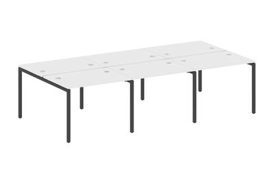 Бенч-стол на 6 раб.мест на П-образном м/к Metal system quattro 40x40 40БП.СМ-6.1