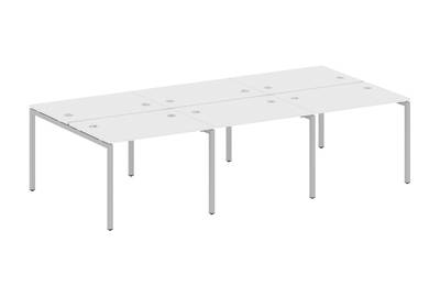 Бенч-стол на 6 раб.мест на П-образном м/к Metal system quattro 40x40 40БП.СМ-6.1