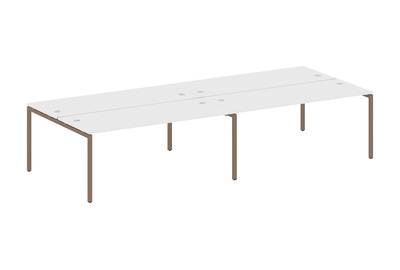 Бенч-стол на 4 раб.места на П-образном м/к Metal system quattro 40x40 40БП.СМ-4.5