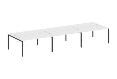 Бенч-стол на 6 раб.мест на П-образном м/к Metal system quattro 40x40 40БП.СМ-6.4