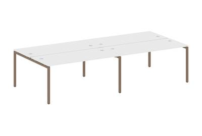 Бенч-стол на 4 раб.места на П-образном м/к Metal system quattro 40x40 40БП.СМ-4.4