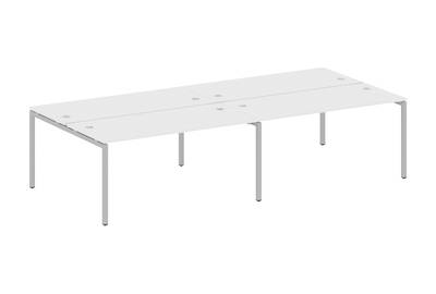 Бенч-стол на 4 раб.места на П-образном м/к Metal system quattro 40x40 40БП.СМ-4.4
