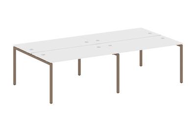 Бенч-стол на 4 раб.места на П-образном м/к Metal system quattro 40x40 40БП.СМ-4.3