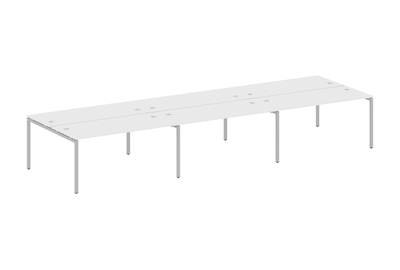 Бенч-стол на 6 раб.мест на П-образном м/к Metal system quattro 40x40 40БП.СМ-6.4