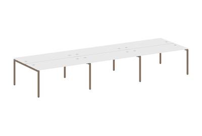 Бенч-стол на 6 раб.мест на П-образном м/к Metal system quattro 40x40 40БП.СМ-6.4