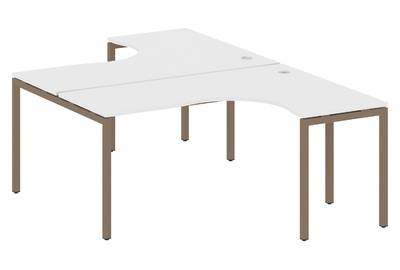 Бенч-стол криволинейный на П-образном м/к Metal system quattro 40x40 40БП.РАС-СА-2.4