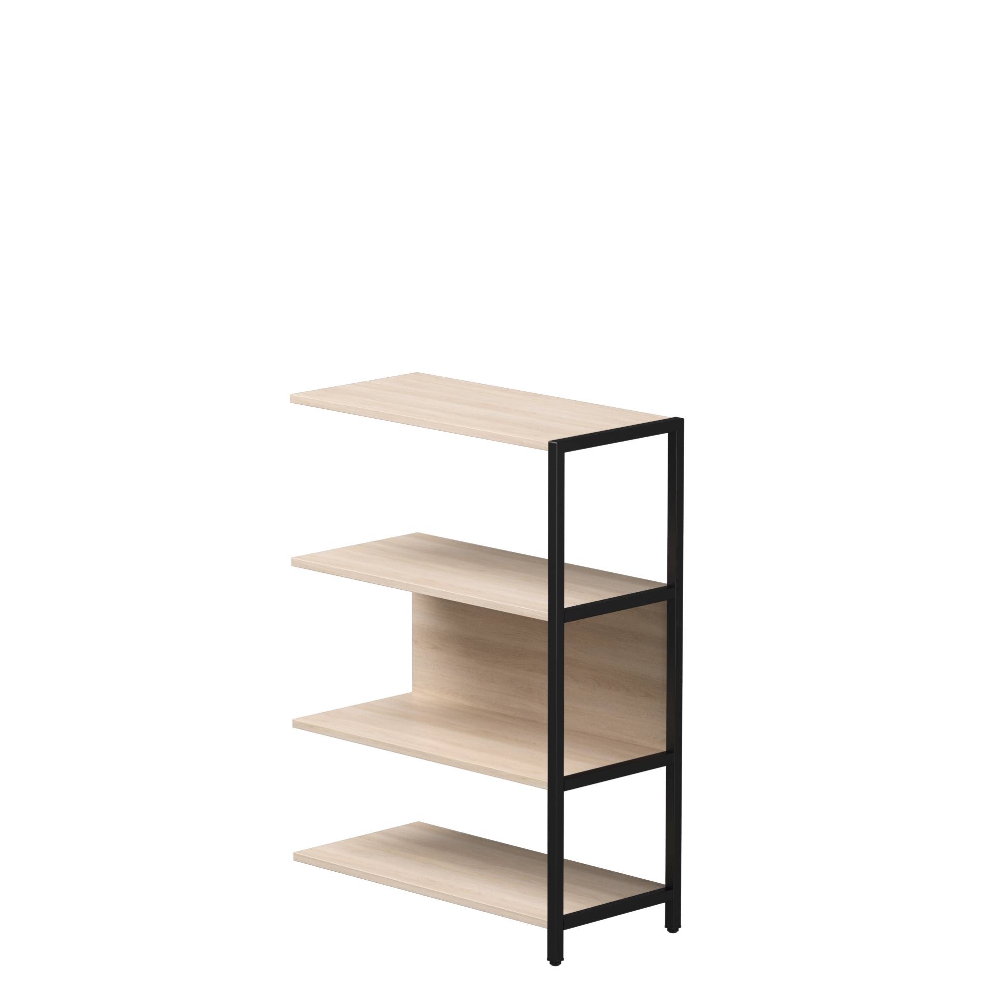 Полустеллаж металлический средний Everprof EVO 805х385×1120 Дуб Соната/Черный