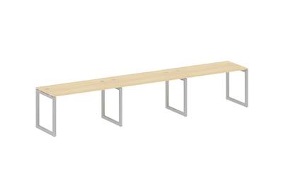 Бенч-стол на 3 раб.места на О-образном м/к Metal system quattro 50x50 50БО.СМ-3.3
