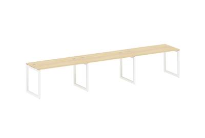 Бенч-стол на 3 раб.места на О-образном м/к Metal system quattro 50x50 50БО.СМ-3.3