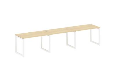 Бенч-стол на 3 раб.места на О-образном м/к Metal system quattro 50x50 50БО.СМ-3.2