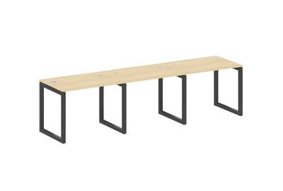 Бенч-стол на 3 раб.места на О-образном м/к Metal system quattro 50x50 50БО.СМ-3.1