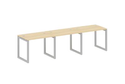 Бенч-стол на 3 раб.места на О-образном м/к Metal system quattro 50x50 50БО.СМ-3.1