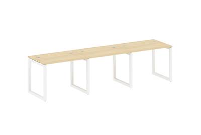 Бенч-стол на 3 раб.места на О-образном м/к Metal system quattro 50x50 50БО.СМ-3.1