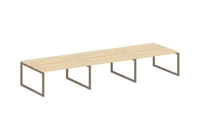 Бенч-стол на 6 раб.мест на О-образном м/к Metal system quattro 50x50 50БО.СМ-6.4