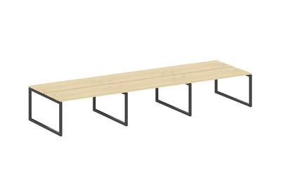 Бенч-стол на 6 раб.мест на О-образном м/к Metal system quattro 50x50 50БО.СМ-6.4