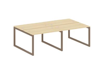 Бенч-стол на 4 раб.места на О-образном м/к Metal system quattro 50x50 50БО.СМ-4.2
