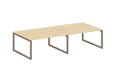 Бенч-стол на 4 раб.места на О-образном м/к Metal system quattro 50x50 50БО.СМ-4.4