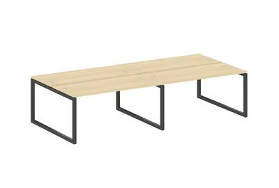 Бенч-стол на 4 раб.места на О-образном м/к Metal system quattro 50x50 50БО.СМ-4.4