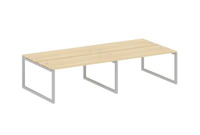 Бенч-стол на 4 раб.места на О-образном м/к Metal system quattro 50x50 50БО.СМ-4.4