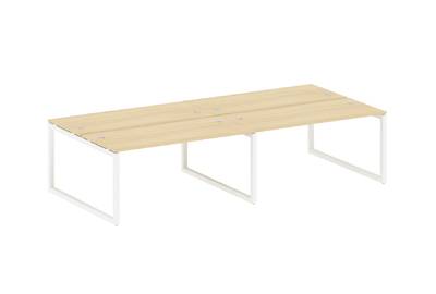 Бенч-стол на 4 раб.места на О-образном м/к Metal system quattro 50x50 50БО.СМ-4.4