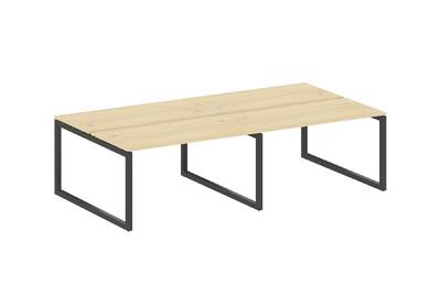 Бенч-стол на 4 раб.места на О-образном м/к Metal system quattro 50x50 50БО.СМ-4.3
