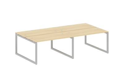 Бенч-стол на 4 раб.места на О-образном м/к Metal system quattro 50x50 50БО.СМ-4.3