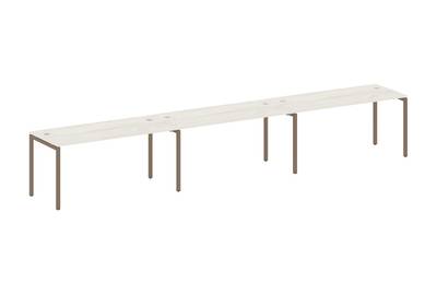Бенч-стол на 3 раб.места на П-образном м/к Metal system quattro 40x40 40БП.СМ-3.4