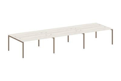 Бенч-стол на 6 раб.мест на П-образном м/к Metal system quattro 40x40 40БП.СМ-6.4