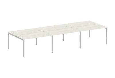 Бенч-стол на 6 раб.мест на П-образном м/к Metal system quattro 40x40 40БП.СМ-6.3