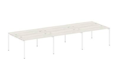Бенч-стол на 6 раб.мест на П-образном м/к Metal system quattro 40x40 40БП.СМ-6.3
