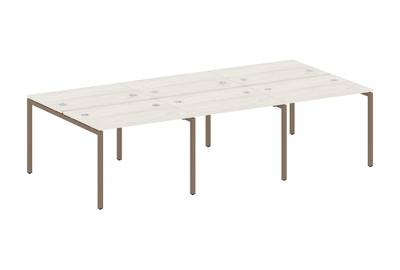 Бенч-стол на 6 раб.мест на П-образном м/к Metal system quattro 40x40 40БП.СМ-6.1