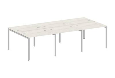 Бенч-стол на 6 раб.мест на П-образном м/к Metal system quattro 40x40 40БП.СМ-6.1
