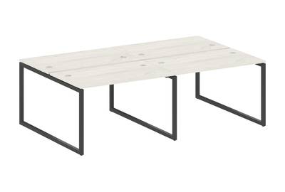 Бенч-стол на 4 раб.места на О-образном м/к Metal system quattro 40x40 40БО.СМ-4.2