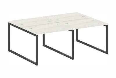 Бенч-стол на 4 раб.места на О-образном м/к Metal system quattro 40x40 40БО.СМ-4.1